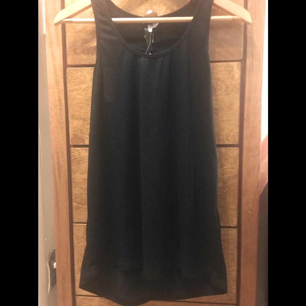 BUFFALO DAVID BITTON BLACK TANK W/ BRAIDED CUTOUTS